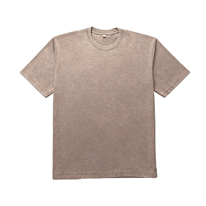 230g 50% Cotton50% Polyester Aicd washed T-shirt MY2026066 - Image 2