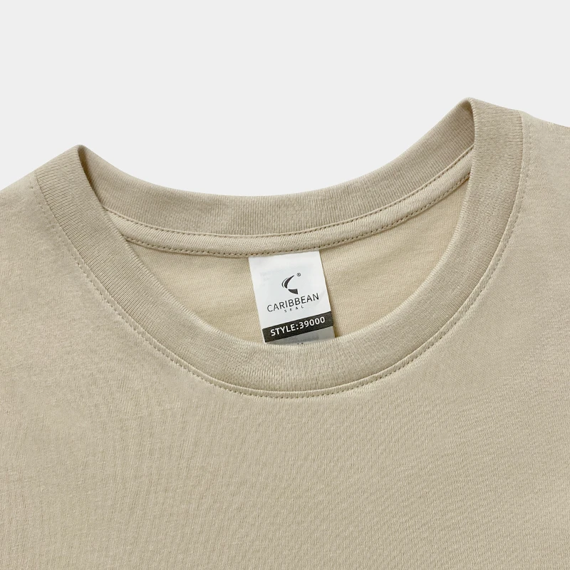 210g 50% Cotton, 50% Polyester Aicd washed T-shirt MY2026065 - Image 3